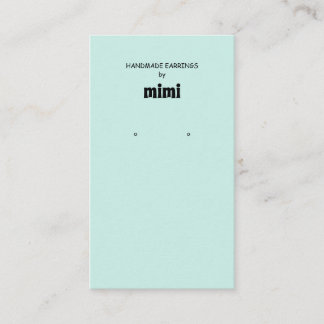 Green Earring Display Business Card