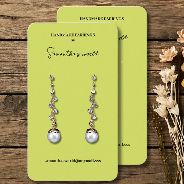 Green Earring Display  Business Card (Creator Uploaded)