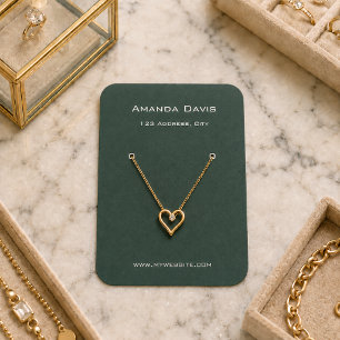 Green earring jewellery photo QR display card