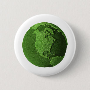 Green Earth 6 Cm Round Badge