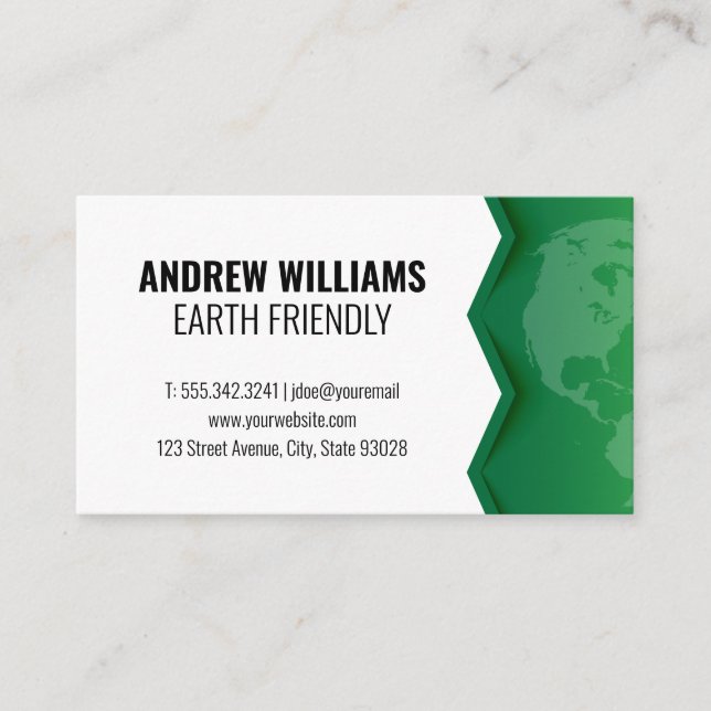 Green Earth Business Card (Front)