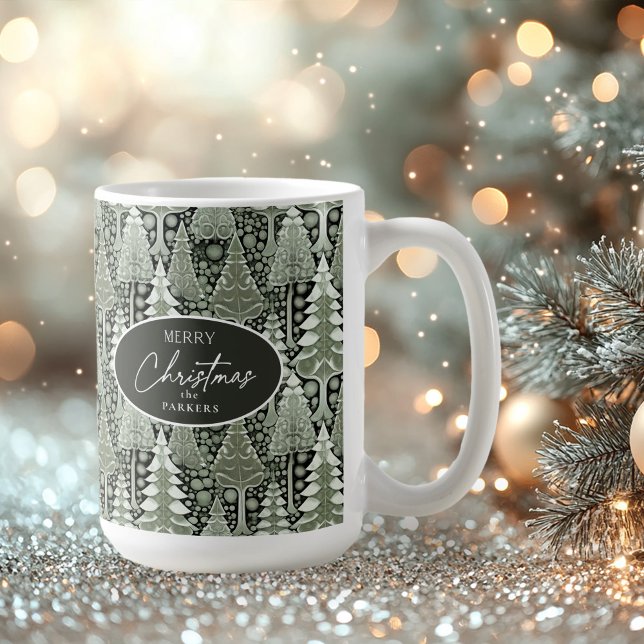 Green Earth Christmas Pattern#6 ID1009 Coffee Mug (Creator Uploaded)
