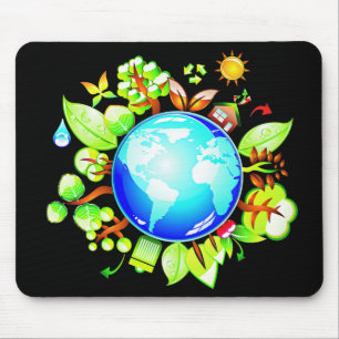 Green Earth Eco Friendly for Earth Day Mouse Mat