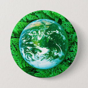 Green Earth - ecological awareness 7.5 Cm Round Badge