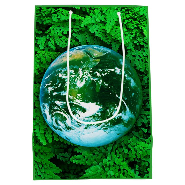 Green Earth - ecological awareness Medium Gift Bag (Back)