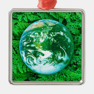 Green Earth - ecological awareness Metal Tree Decoration