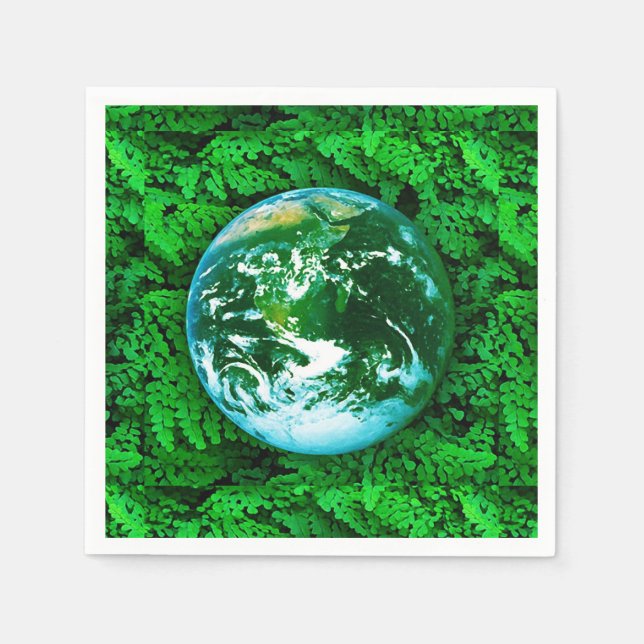 Green Earth - ecological awareness Napkin (Front)