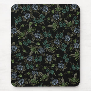 Green Earth Flowers Mouse Mat