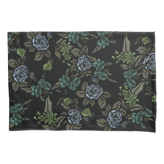 Green Earth Flowers Pillowcase (Front)