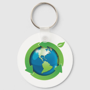 Green Earth Key Ring