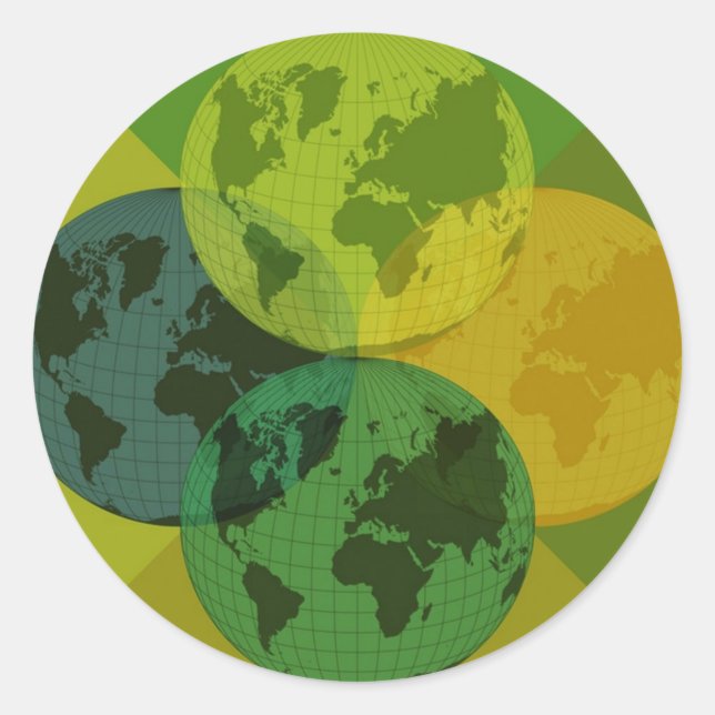 Green Earths Classic Round Sticker (Front)