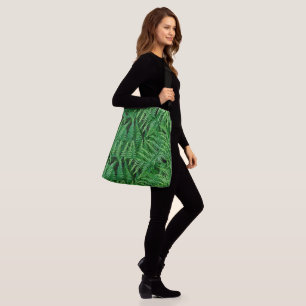 Green Earthy Fern Bag-A touch of Nature: Crossbod Crossbody Bag