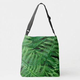 Green earthy fern crossbody bag