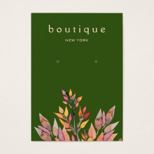 Green Earthy Jewellery Earring Display Card