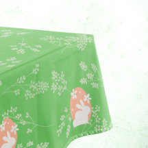 Green Easter Bunny Tablecloth