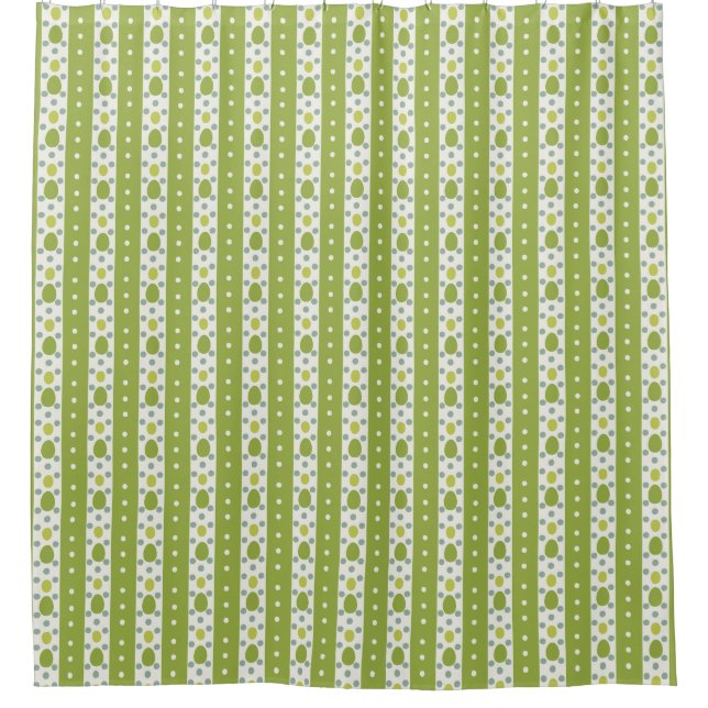 Green Easter Shower Curtain (Front)