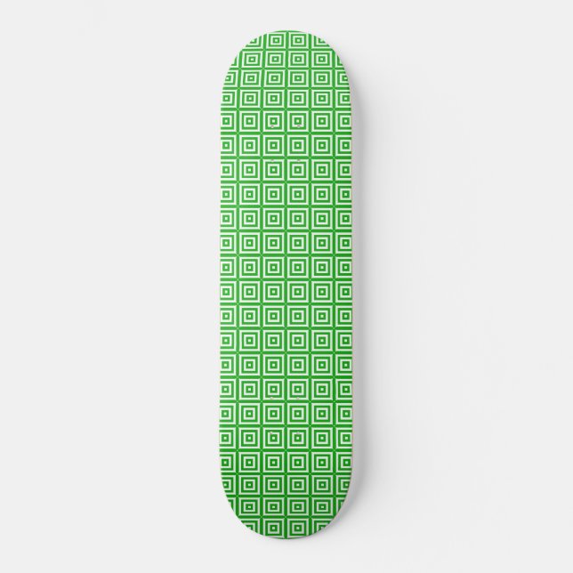 Green Echo Squares Skateboard (Front)