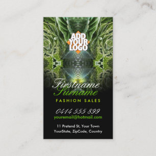 Green Eco Fantasy Art Business Cards