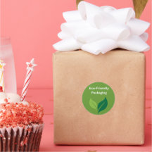 Green Eco Friendly Packaging Shipping Stickers