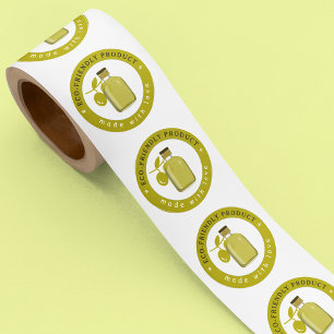 Green Eco-Friendly Product Olive Oil  Classic Round Sticker