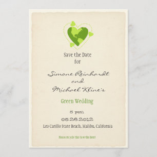 Green Eco Friendly Save the Date