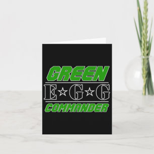 Green Egg Commander Green Egg Shirt Retro Bbq Sh  Card