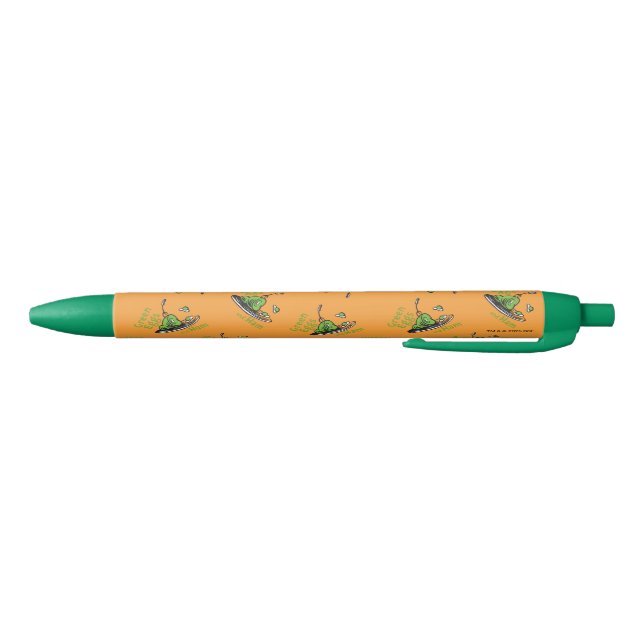 Green Eggs and Ham Pattern Black Ink Pen (Bottom)