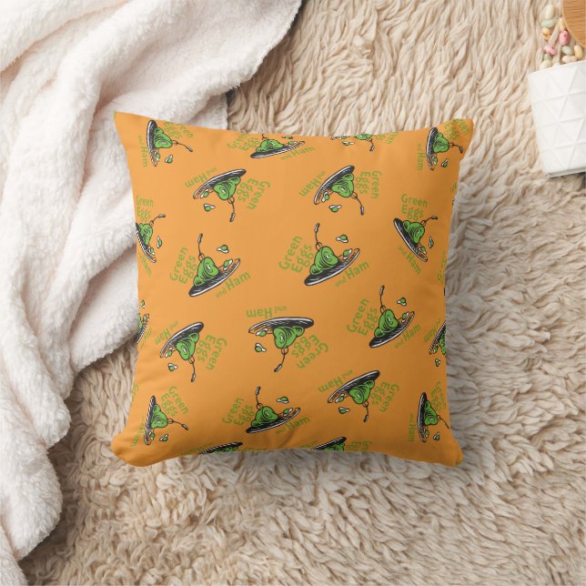 Green Eggs and Ham Pattern Cushion (Blanket)