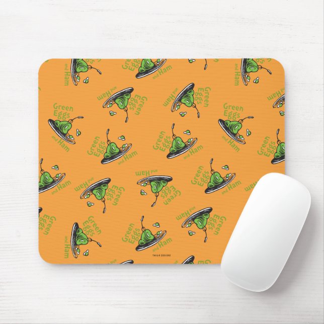 Green Eggs and Ham Pattern Mouse Mat (With Mouse)