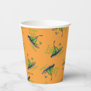 Green Eggs and Ham Pattern Paper Cups