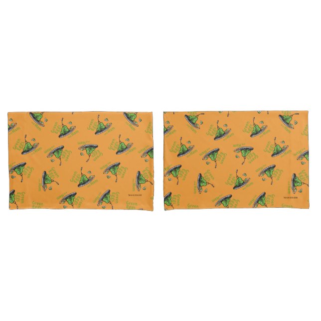 Green Eggs and Ham Pattern Pillowcase (Front-Set)