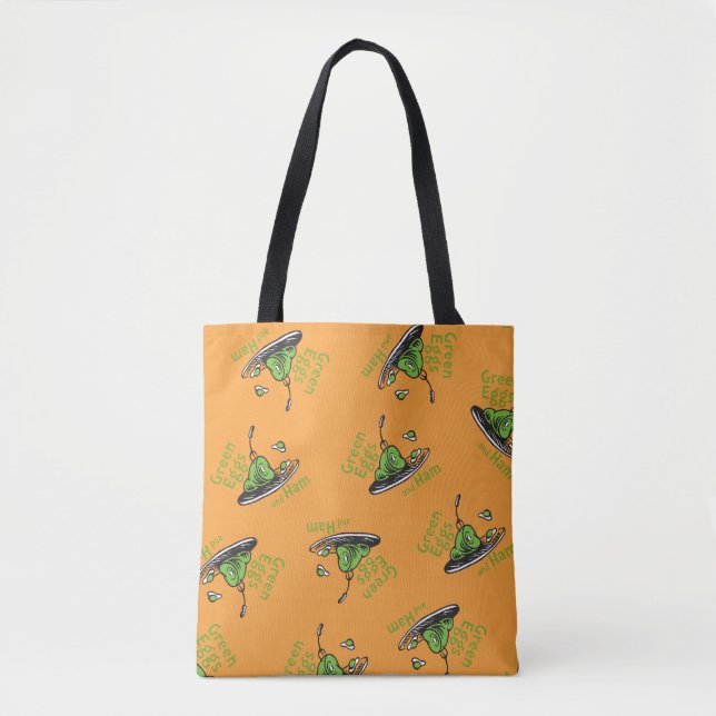 Green Eggs and Ham Pattern Tote Bag (Front)