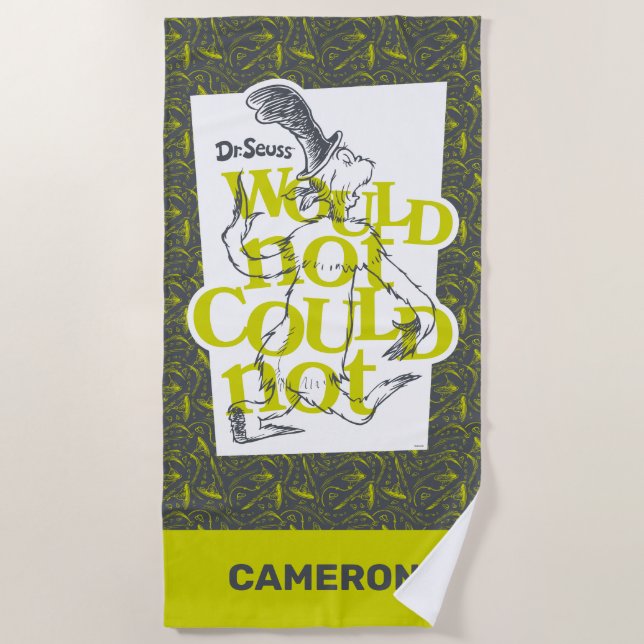 Green Eggs and Ham | Would Not Could Not Beach Towel (Front)