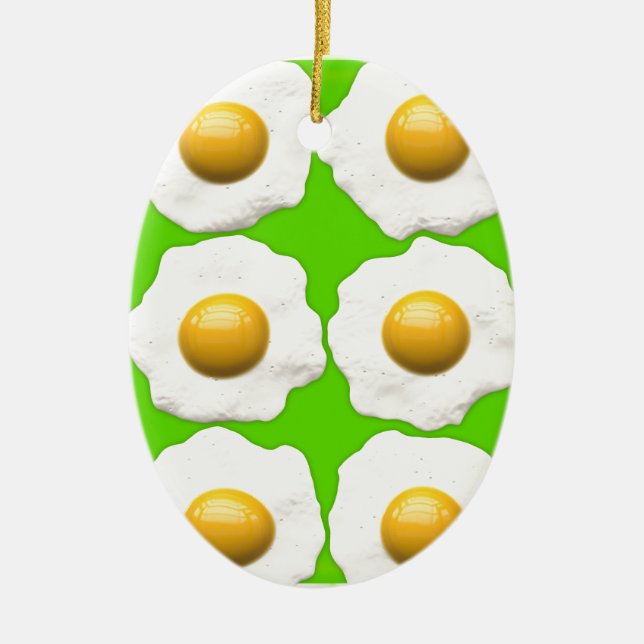 green eggs ceramic tree decoration (Front)