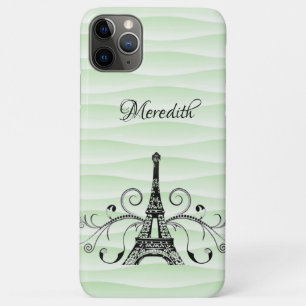 Green Eiffel Tower Flourish Case-Mate iPhone Case
