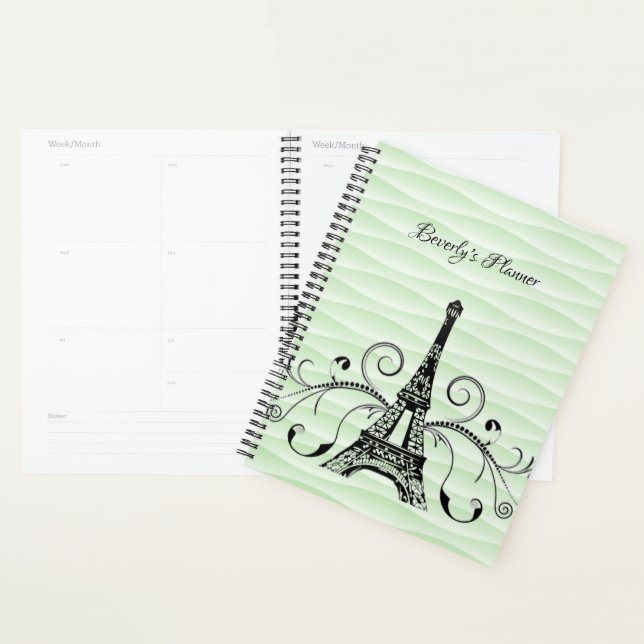 Green Eiffel Tower Flourish Planner (Display)