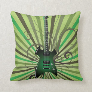 Green Electric Guitar Cushion