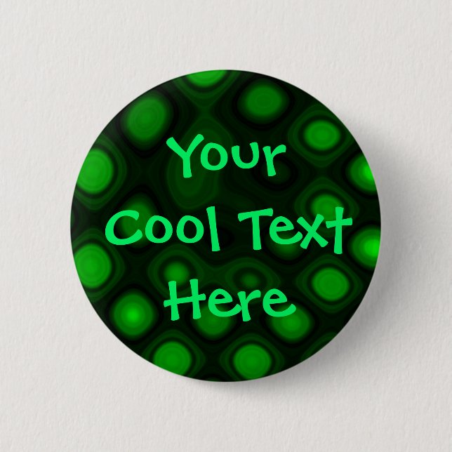 "Green Electricity I" Template 6 Cm Round Badge (Front)