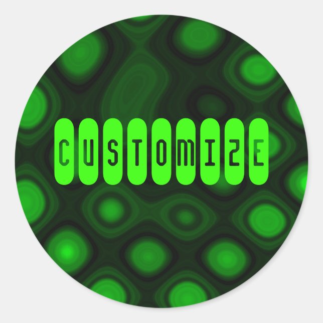 Green Electricity I - Template Classic Round Sticker (Front)