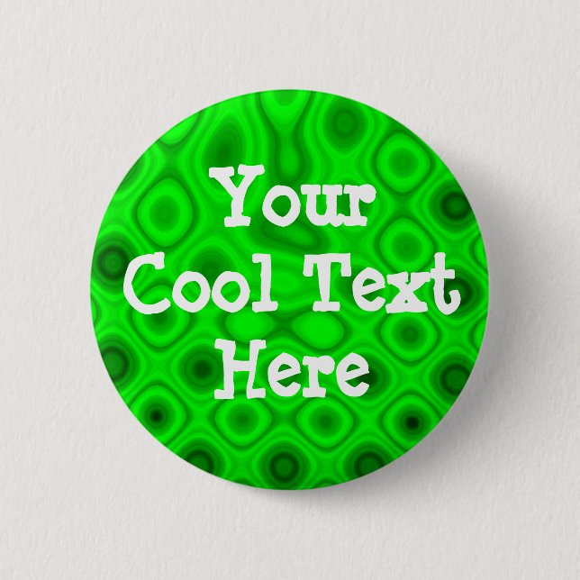 "Green Electricity II" Template 6 Cm Round Badge (Front)