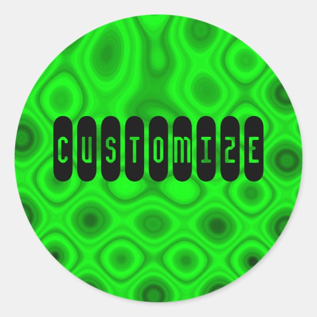 Green Electricity II - Template Classic Round Sticker (Front)