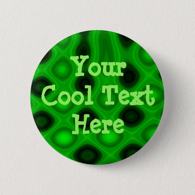 "Green Electricity III" Template 6 Cm Round Badge (Front)
