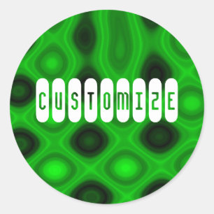 Green Electricity III - Template Classic Round Sticker