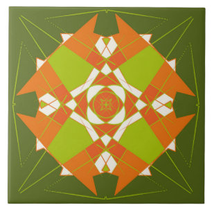 green elegant abstract ceramic tile