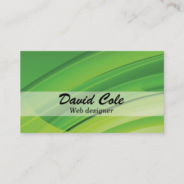 Green elegant business card (Front)