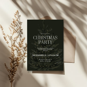 Green Elegant Christmas Holiday Party Invitation