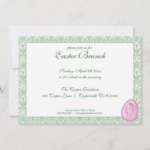 Green Elegant Easter Brunch Invitation