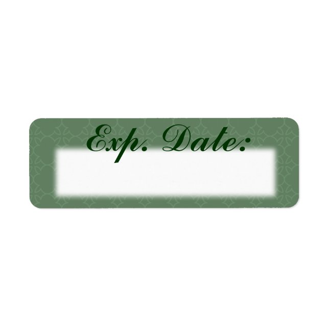 Green Elegant Expiration Date Labels (Front)