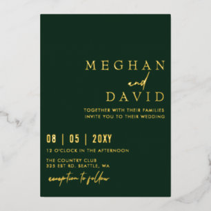 Green Elegant Handwritten Simple Wedding