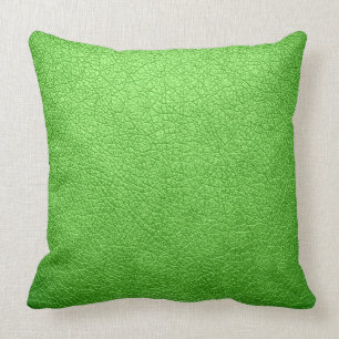 Green Elegant Leather Look Cushion